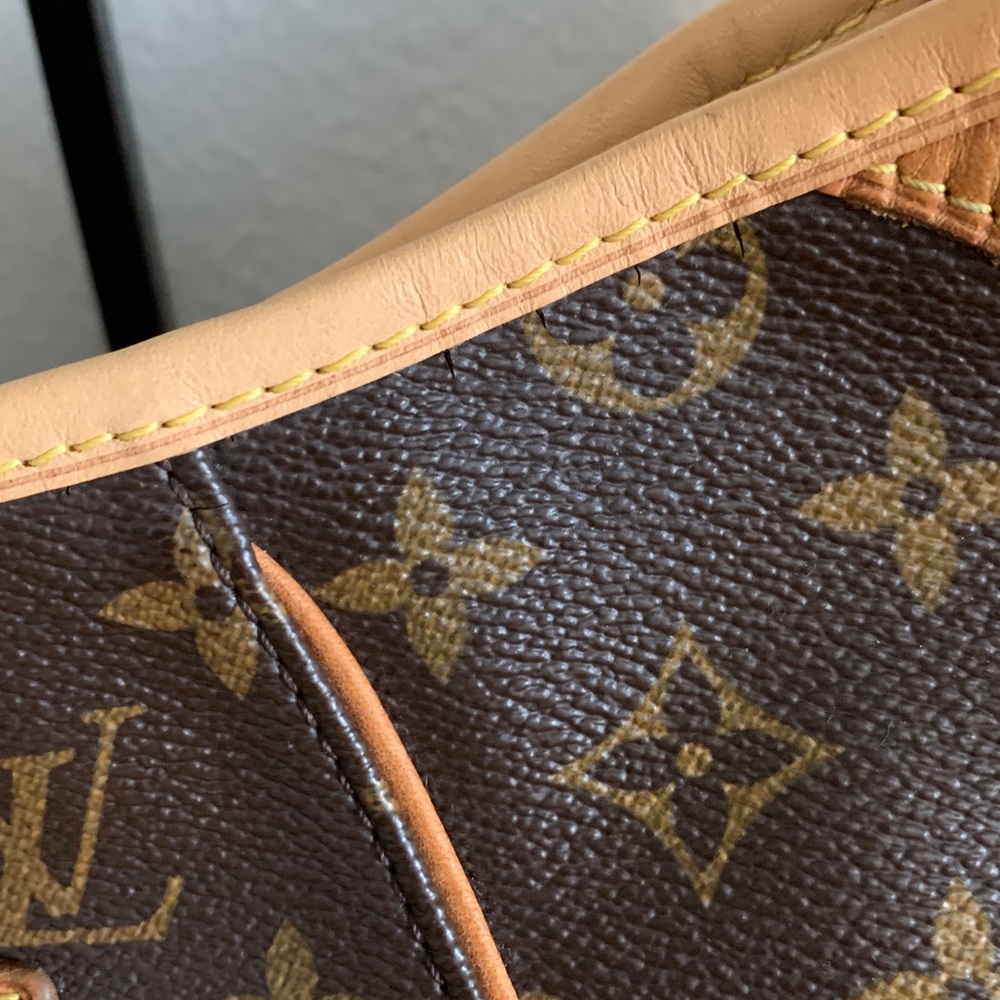 Louis Vuitton Brown Monogram Shoulder Bag with Gold Accents - Picture 14 of 16